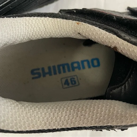 SHIMANO Men’s R099 Black and Red Cycling Biking Shoes Clip Ins Size 46 - Picture 7 of 8